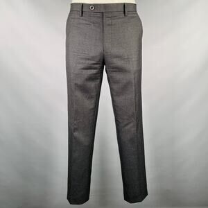 MR. PORTER Size 34 Grey Wool Zip Dress Pants